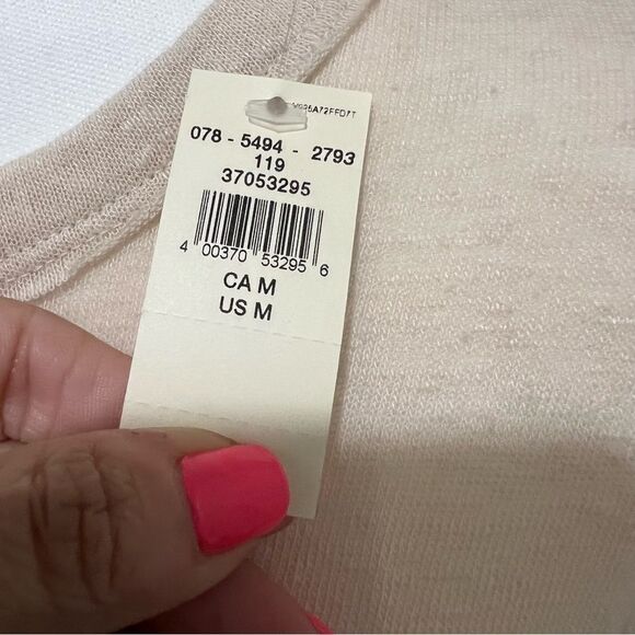 NWT Aerie Linen Blend sunshine Tee Tshirt sz Medium Relaxed Fit womens - Picture 8 of 8